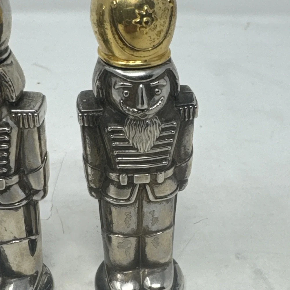 Vintage 1994 Godinger Silver Art Ltd. NUTCRACKER Toy Soldier S&P Shakers‎